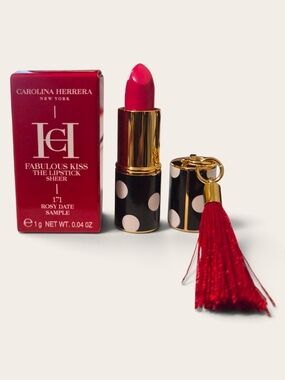 Carolina Herrera Fabulous Kiss Sheer Lipstick "Rosy Date" Sample Size - NIB